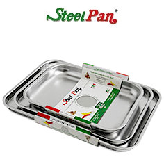 Brytfanny płytkie - blachy nierdzewne do pieczenia ciastek i ciasta Steel Pan